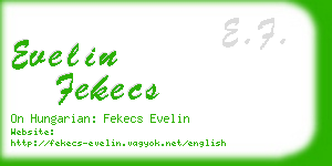 evelin fekecs business card